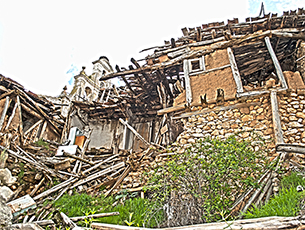 Pueblo en ruinas en Cáceres. Abril 2011 Procesado en HDR